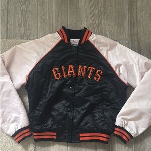 Genuine Merchandise Black and White Jacket with Orange Accents
